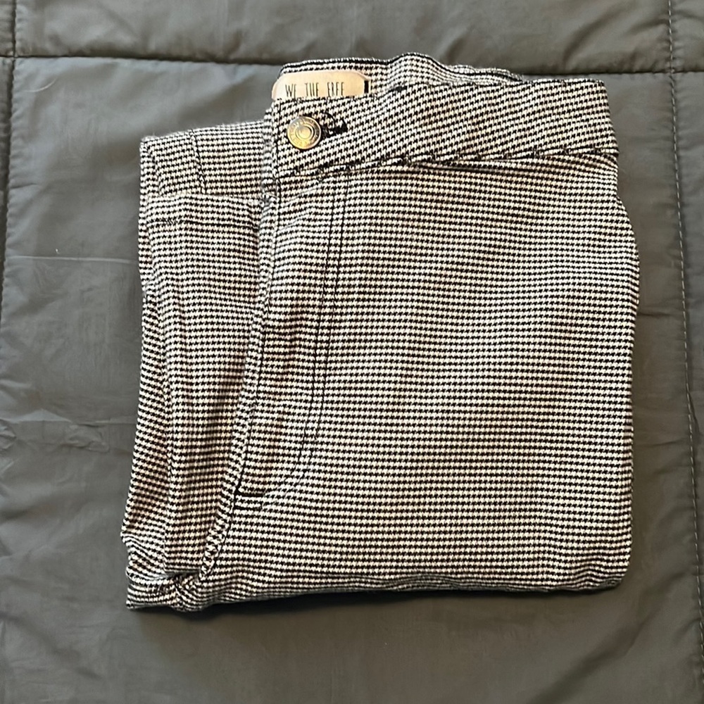 We the Free Herringbone Pants Black/White Size 27